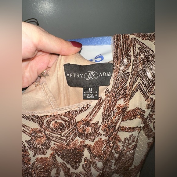 Betsy & Adam Sequin Gown - Picture 4 of 8